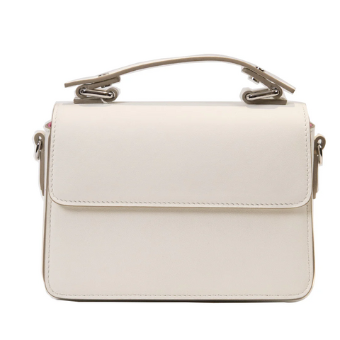 Women bag white cowhide leather