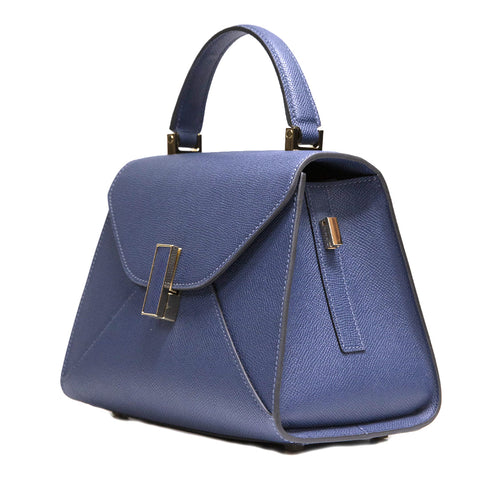 Inlior Handcrafted EP SWIFT Leather Blue Top Handle Satchel