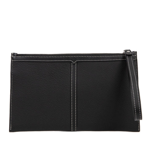 Inlior Handcrafted TOGO Leather Black Wallet